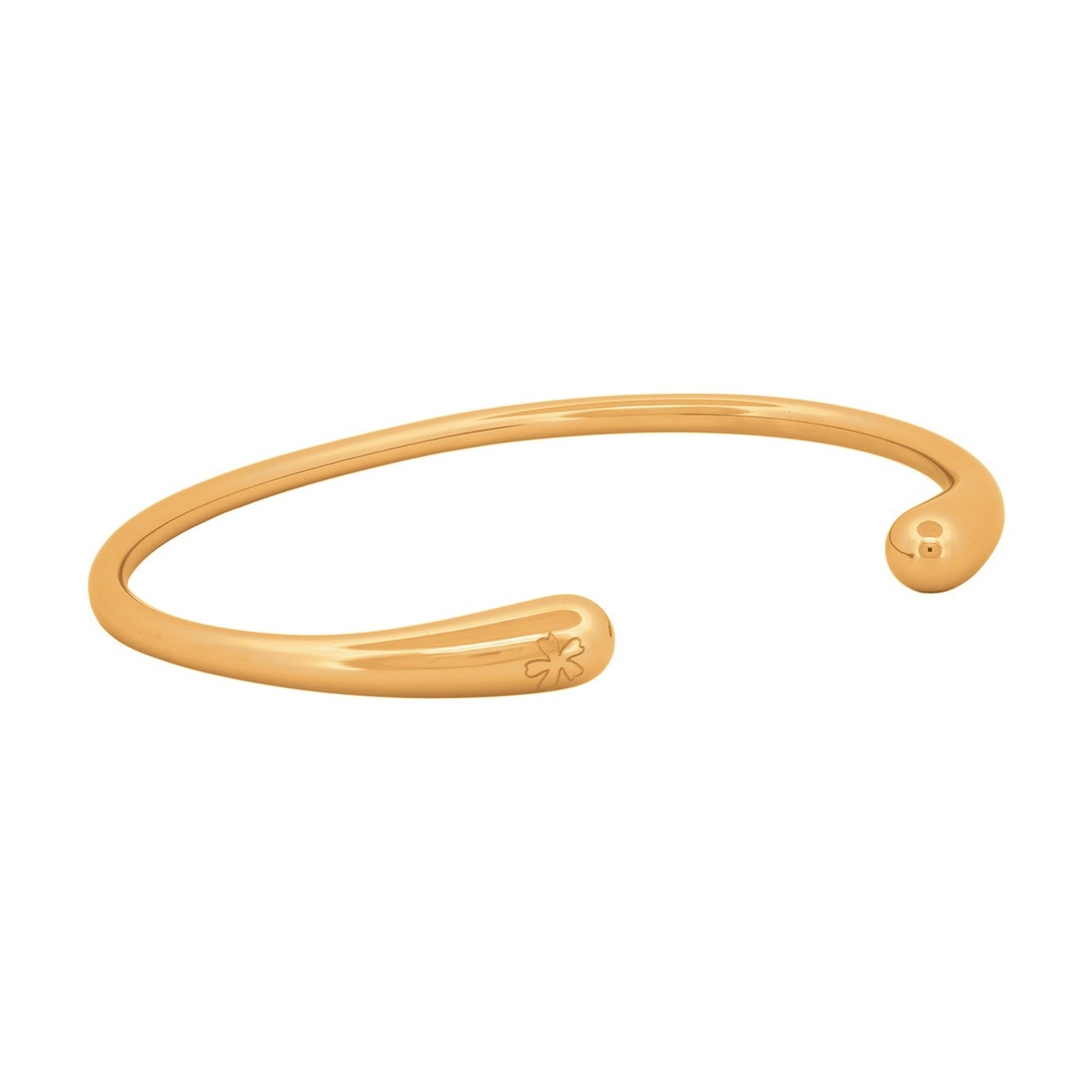 Minimal Bracelet in gold with soft flower mark
