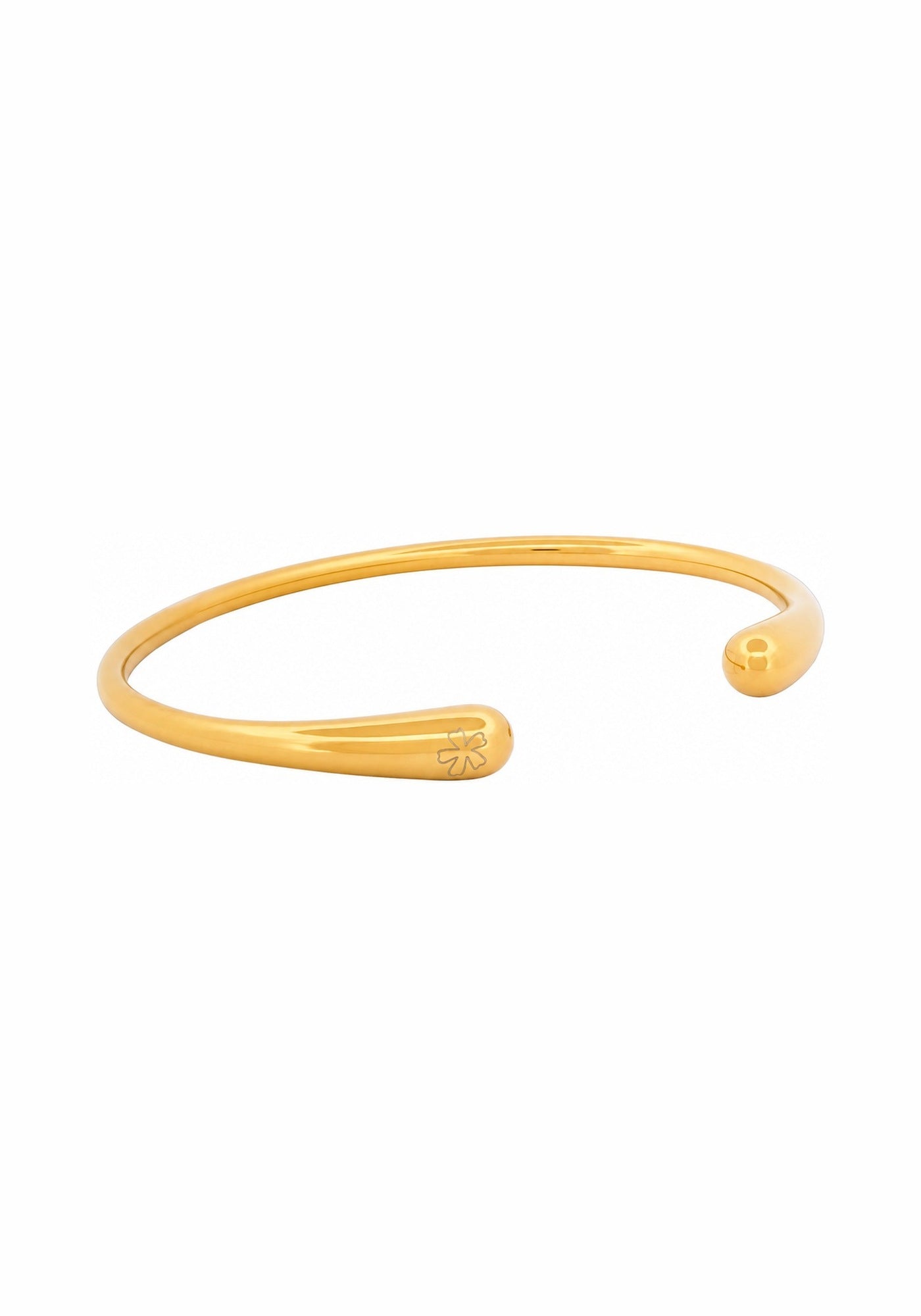 Minimal Bracelet in gold with soft flower mark