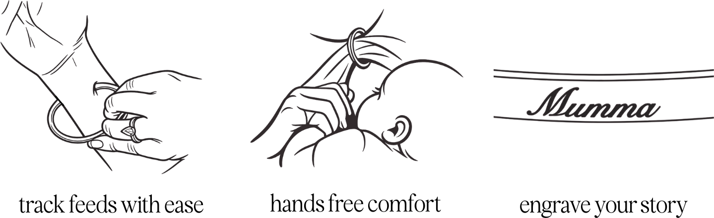 Track feeds with ease, hands free comfort, engrave your story
